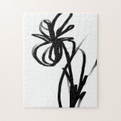 Orchid Blanc: Abstrakt weiß und schwarz Puzzle (Vertikal)