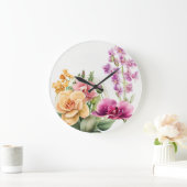 Orchid Blast Große Wanduhr (Zuhause)