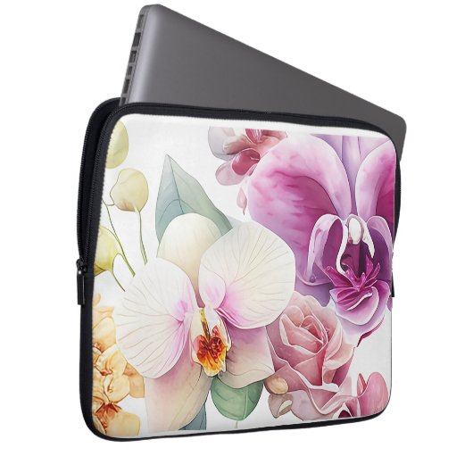 Orchid Blast Laptopschutzhülle (Vorne Rechts)