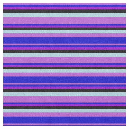 Orchid, Blau, Dunkle Violette, Schwarz und Hellbla Stoff (Nahaufnahme)