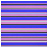 Orchid, Blau, Minzcreme und Schwarz Muster Stoff (Muster)