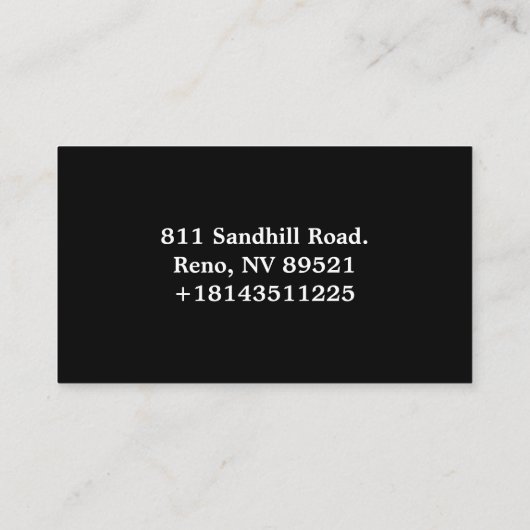 Orchid Bloom Visitenkarte (Rückseite)