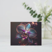 Orchid Blossom Postkarte (Stehend Vorderseite)