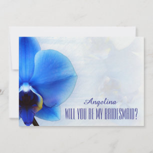 Orchid Blue Werden Sie meine Brautjungfrau? Einladung