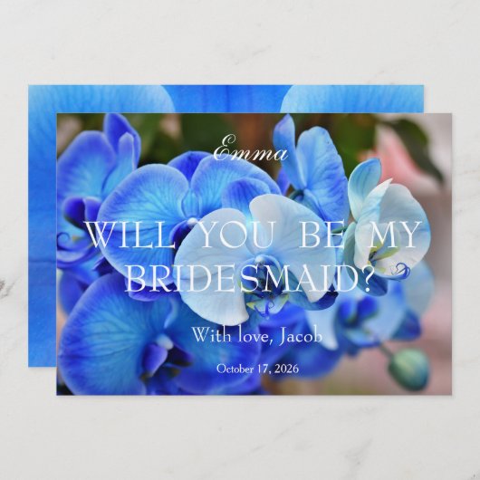 Orchid Blue wird meine Einladung sein (Vorne/Hinten)