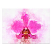 Orchid Blume Aquarell - Rosa wb 02 Fotodruck (Vorne)