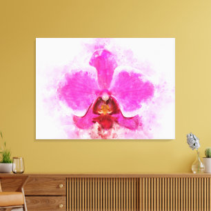 Orchid Blume Aquarell - Rosa wb 02 Leinwanddruck