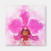 Orchid Blume Aquarell - Rosa wb 02 Magnet (Vorne)
