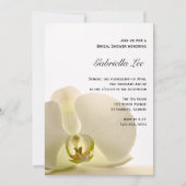 Orchid-Blume auf weißem Brautparty Einladung (Vorderseite)
