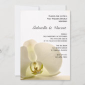 Orchid-Blume auf White Post Hochzeitsseminar Einladung (Vorderseite)