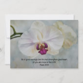 Orchid Blume Bible Verse Flat Note Card Dankeskarte (Vorderseite)