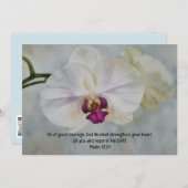 Orchid Blume Bible Verse Flat Note Card Dankeskarte (Vorne/Hinten)