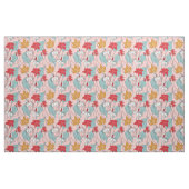 Orchid-Blume-Blätter Stoff (Fat Quarter (45,7 x 55,9 cm))