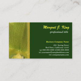 Orchid Blume blättrig grüne Visitenkarte. Visitenkarte