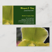 Orchid Blume blättrig grüne Visitenkarte. Visitenkarte (Vorne/Hinten)