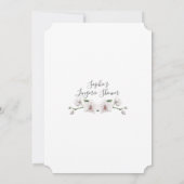 Orchid Blume Bloom Calligraphy Lingerie Dusche Einladung (Rückseite)