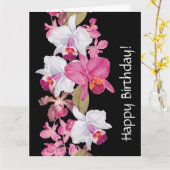 Orchid Blume Blumengeburt Big Grußkarte Karte (Gelbe Blume)