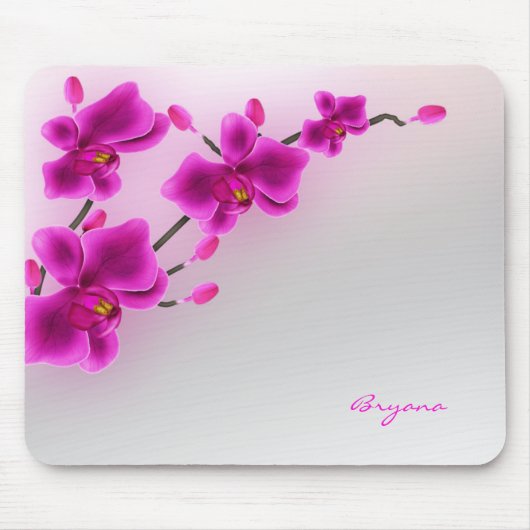 Orchid Blume Elegante Flora Mousepad (Vorne)