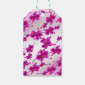 Orchid Blume Elegante Hochzeit mit Flora Geschenkanhänger (Rückseite)