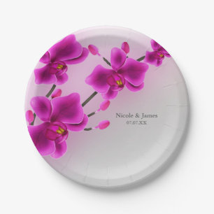 Orchid Blume Elegante Hochzeit mit Flora Pappteller