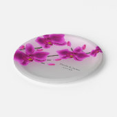 Orchid Blume Elegante Hochzeit mit Flora Pappteller (Schrägansicht)