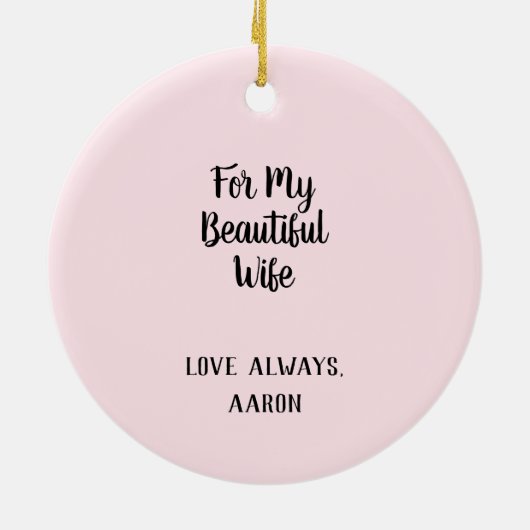 Orchid-Blume für meine schöne Ehefrau Keramik Ornament (Hinten)