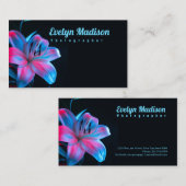 Orchid-Blume gegen schwarzen Panzer65567 Visitenkarte (Vorne/Hinten)