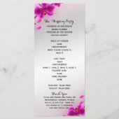 Orchid Blume Hochzeitsprogramm für Flora und Fauna Programm (Rückseite)