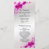 Orchid Blume Hochzeitsprogramm für Flora und Fauna Programm (Vorderseite)