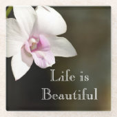 Orchid Blume Kauai, Hawaii Glasuntersetzer (Vorderseite)