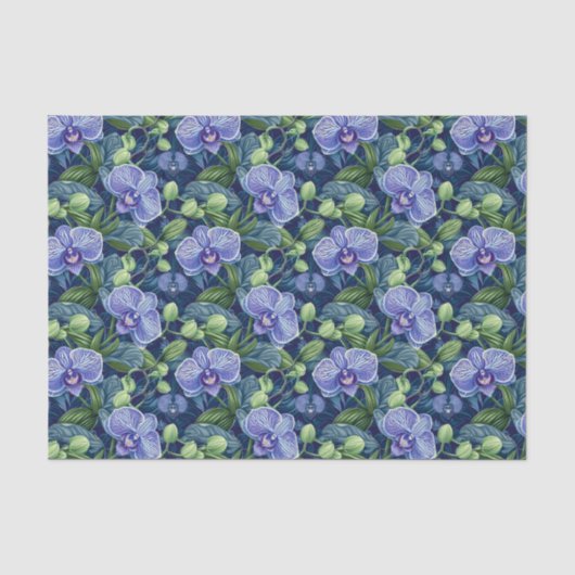 Orchid-Blume Patten Lila Decoupage Seidenpapier (Vorderseite)