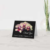 Orchid-Blume Personalisiert Hochzeit Dankeskarte (Vorderseite)