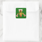 Orchid-Blume Quadratischer Aufkleber (Tasche)
