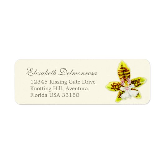 Orchid Blume schlank Hochzeitstitel (Vorne)
