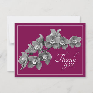 Orchid Blume Schwarz/Weiß Rosa Hintergrund Vielen  Postkarte