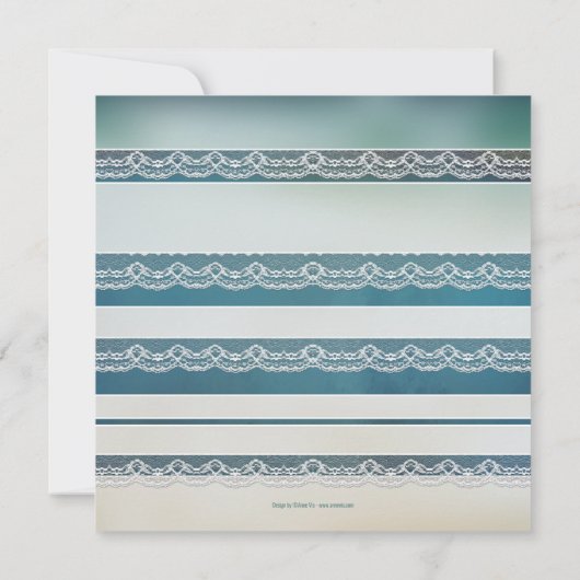 Orchid Blume Strand mit Spitzen-Hochzeit in Urlaub Einladung (Rückseite)