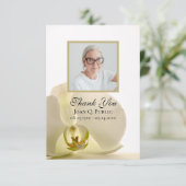 Orchid-Blume über das Beileid der Weißen Beerdigun Dankeskarte (Stehend Vorderseite)