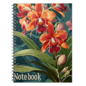 Orchid-Blume Vintag-Notebook Notizblock (Vorderseite)