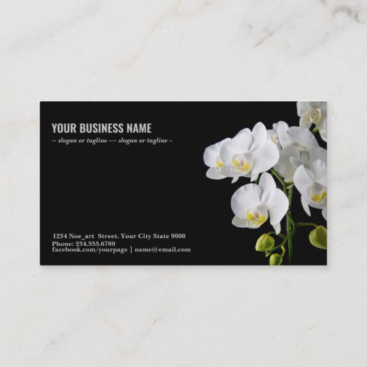 Orchid - Blume Visitenkarte (Rückseite)