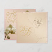 Orchid Blush Gold Einladungen (Vorne/Hinten)