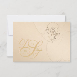 Orchid Blush Gold UAWG RSVP Karte
