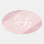 Orchid Blush Oval Stickers (Vorderseite)