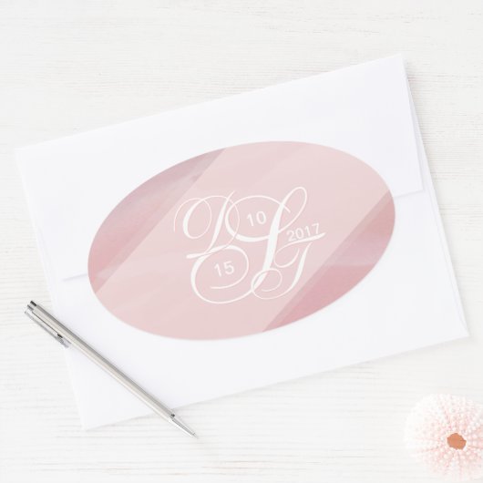 Orchid Blush Oval Stickers (Umschlag)