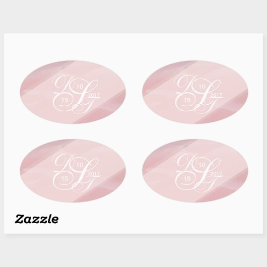 Orchid Blush Oval Stickers (Blatt)