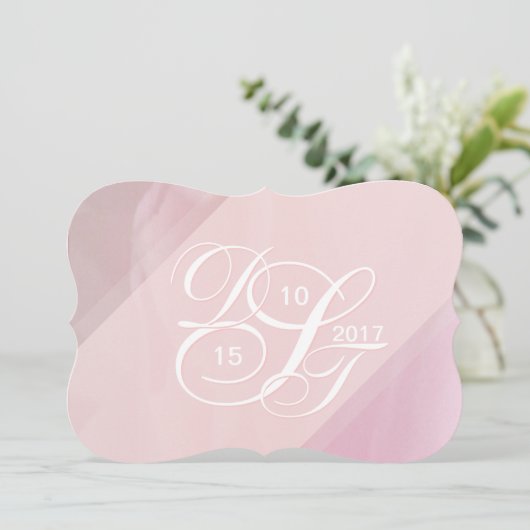 Orchid Blush Vielen Empfang Cards Einladung (Stehend Vorderseite)
