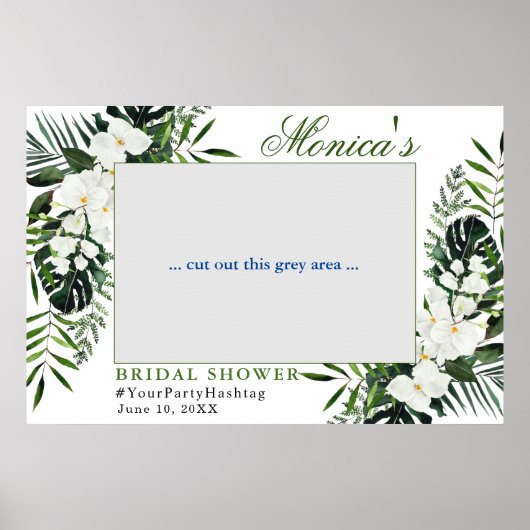 Orchid Bohemisch florales Brautparty Foto Rahmen Poster (Vorne)