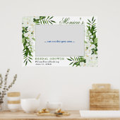 Orchid Bohemisch florales Brautparty Foto Rahmen Poster (Küche)