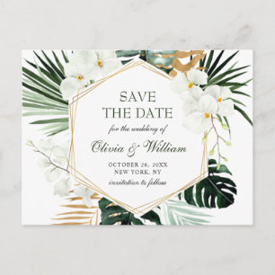 Orchid Bohemisch Greenereien Hochzeit speichern da Postkarte