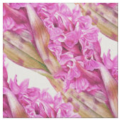 Orchid botanisches lila Kunstmuster Stoff (Nahaufnahme)