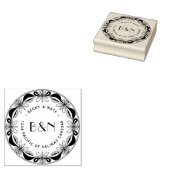 Orchid & Bows Wooden Return Address Stamp Gummistempel (Stempel)